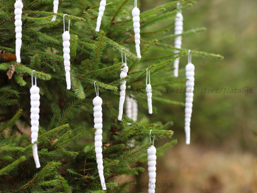 Eiszapfen, die nicht schmelzen, Häkelanleitung in 6 Größen und mit Video - Bild 3