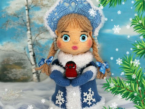 Schneemädchen, Häkelanleitung