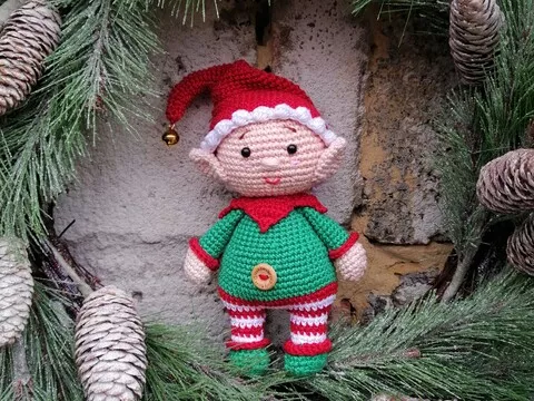 Häkelanleitung Weihnachtself Olaf