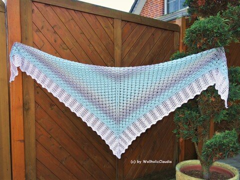 Häkelanleitung Dreieckstuch "Eiszeit"