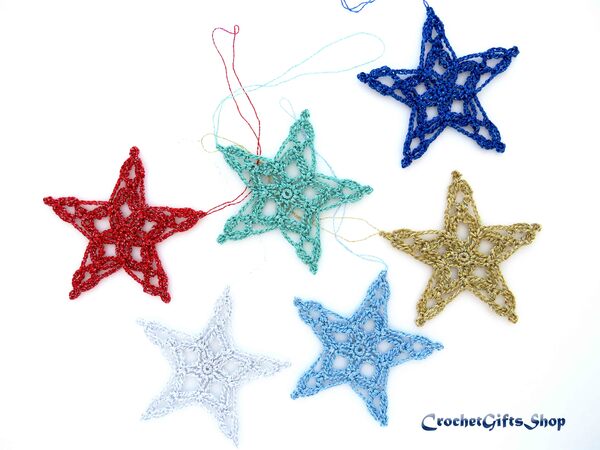 Crochet Pattern Christmas Star Ornaments (13)