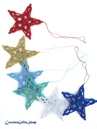 Crochet Pattern Christmas Star Ornaments (13)