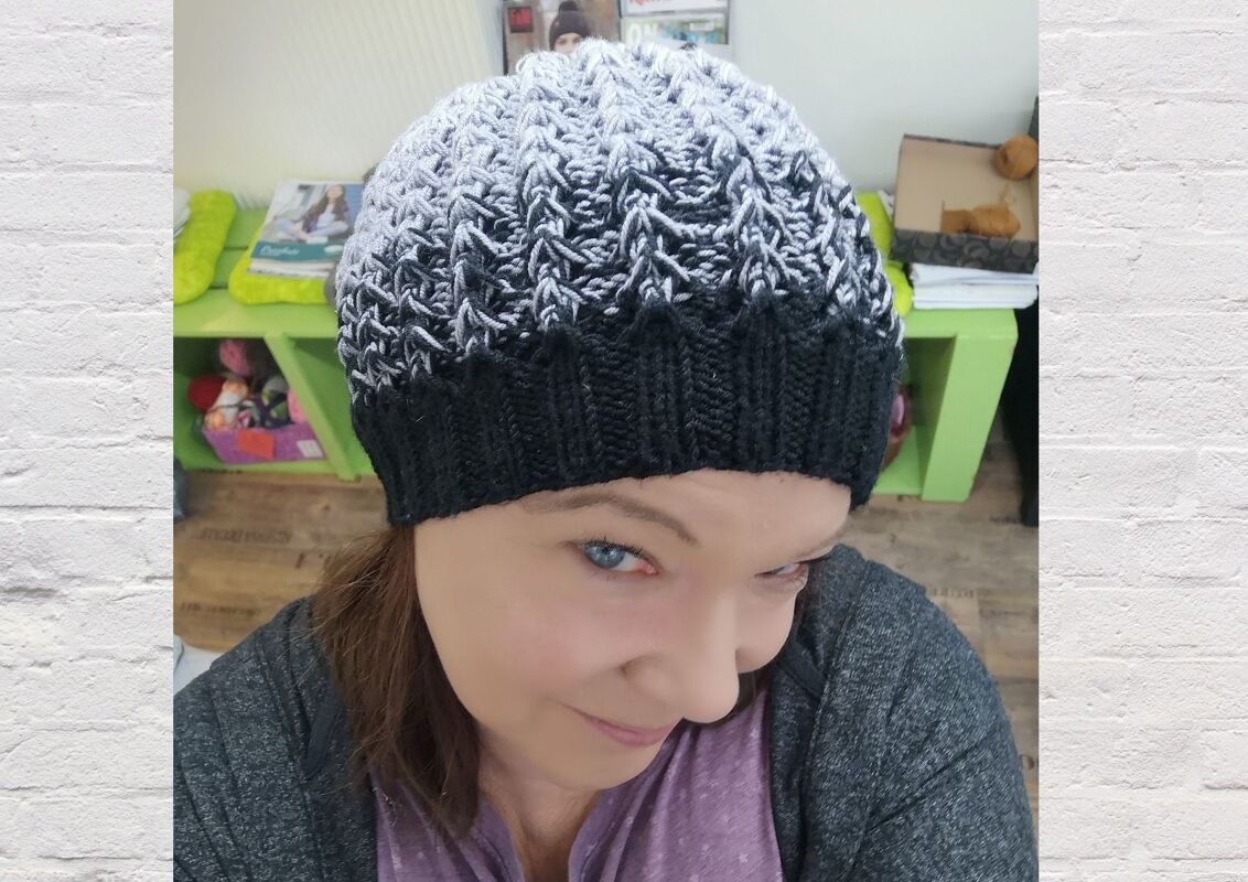 Mütze "blacky" mit Farbverlauf, einfache Anleitung zum stricken