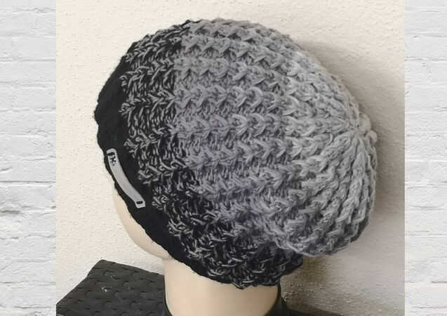 Mütze "blacky" mit Farbverlauf, einfache Anleitung zum stricken