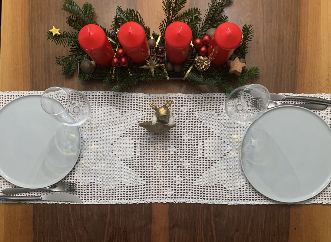 Anleitung Tischläufer Engel und Schneeflocken - Bild 4