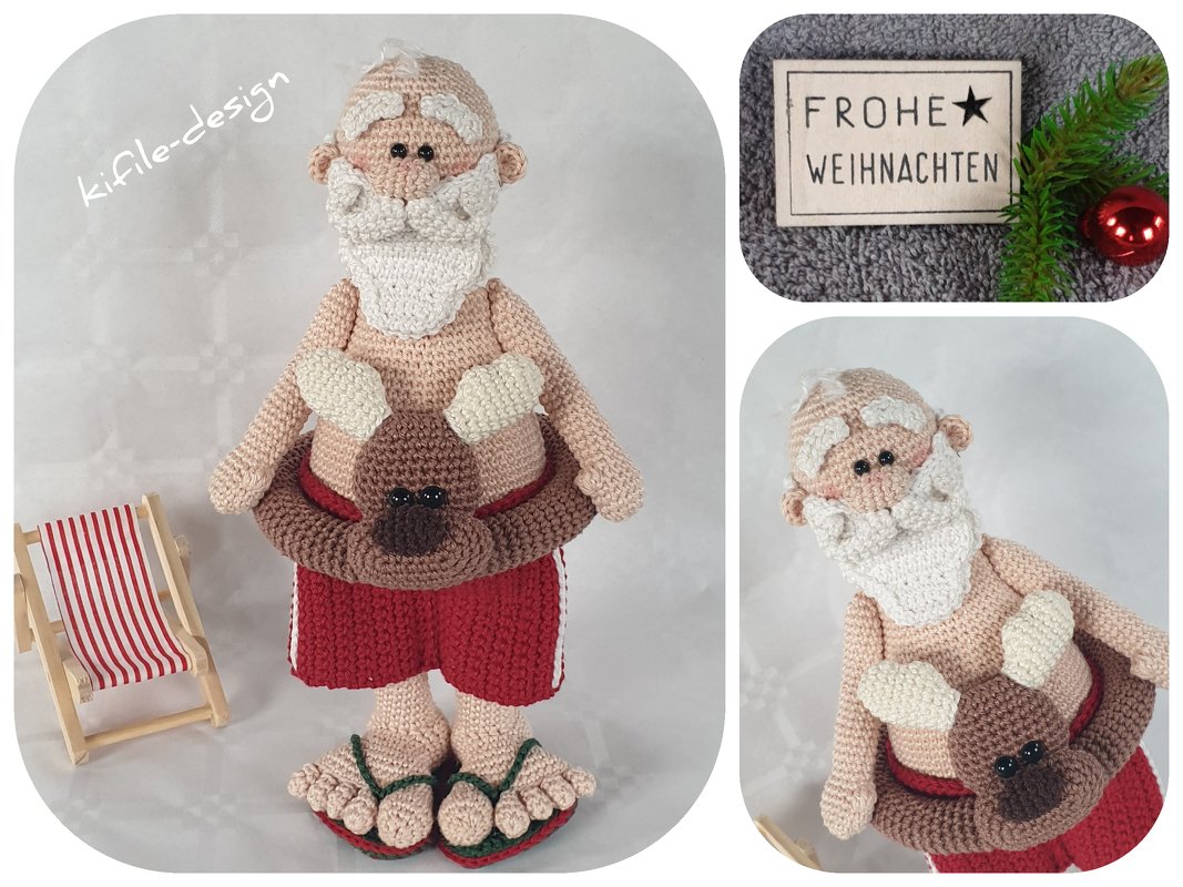 Häkelanleitung Herr Klaus macht Wellness