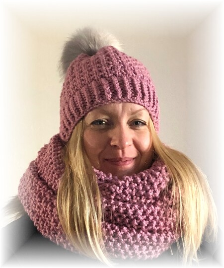 Anleitung für gestrickten Doppel-Loop (Rundschal)