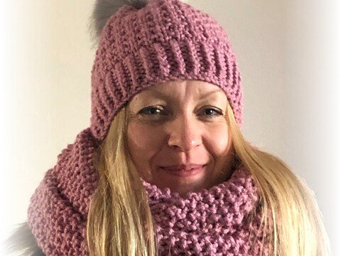 Anleitung für gestrickten Doppel-Loop (Rundschal)