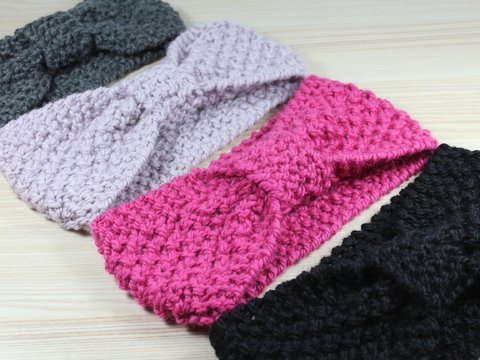 "Freya" gestricktes Stirnband. 1 Anleitung-2 Stirnbänder
