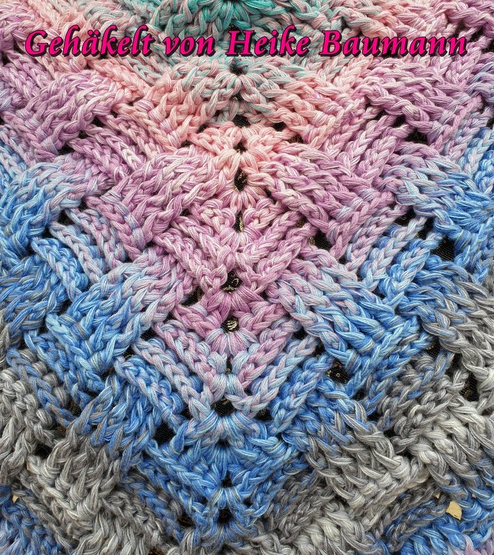 3 Häkelanleitungen: Drachenschwanz / Loop / Dreieckstuch Schachmatt - Bild 5