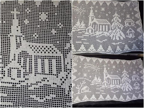 Häkelanleitung - Filetdecke - "Winterland"