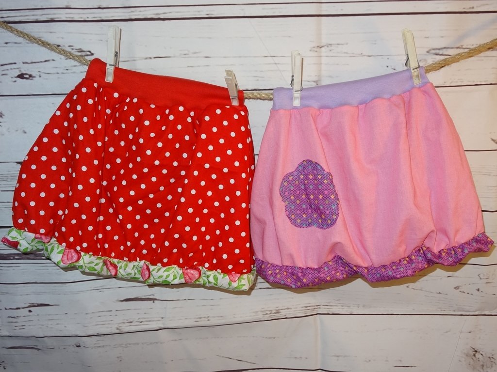 Kinder Rock Wenderock Ballonrock nähen aus Webware mit Schnittmuster - Bild 5