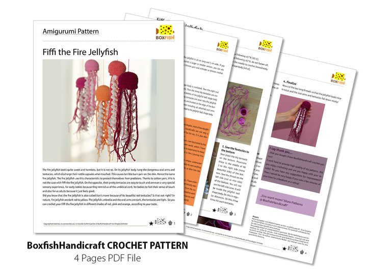 Crochet Pattern for a Amigurumi Jellyfish