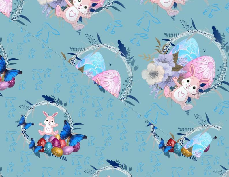 Seamless digital paper Sweet Easter Bunny - Image 2