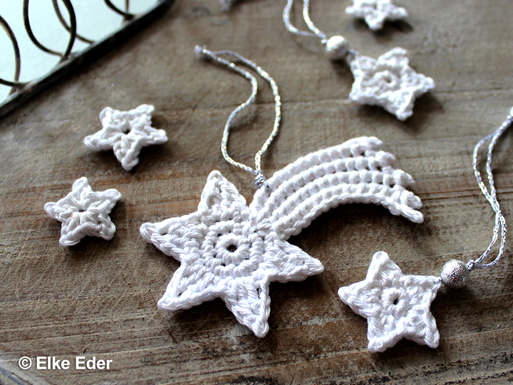 4 Motifs in Economy Set (Christmas 2) - Stars, Wings, Bells, Garland