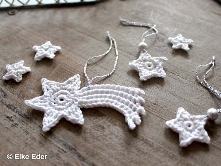 4 Motifs in Economy Set (Christmas 2) - Stars, Wings, Bells, Garland