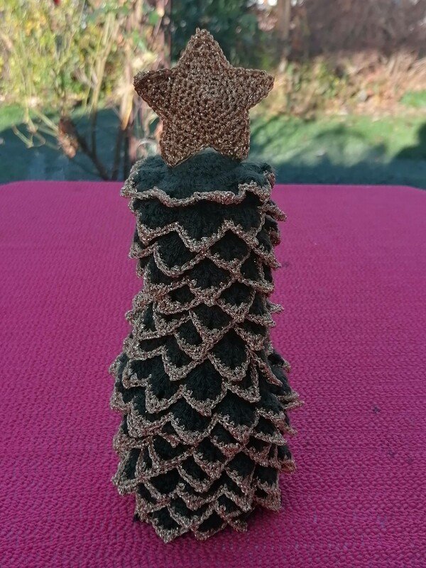 Häkelanleitung Flaschenhülle Weihnachtsbaum - Bild 3