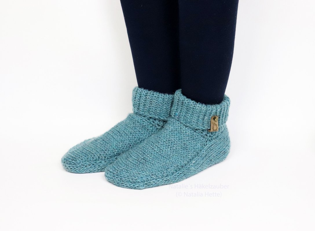 warme Haussocken "Calm" (Gr. 35-46, stricklook)