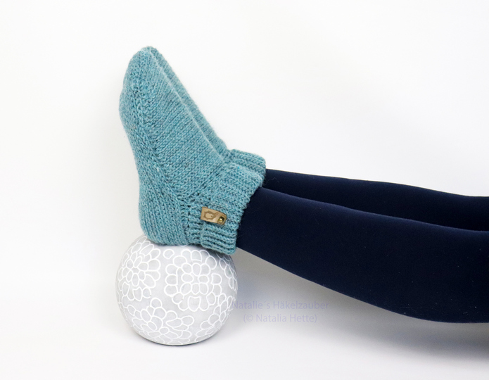 Warm house socks "Calm" (size 35-46, knitted look)