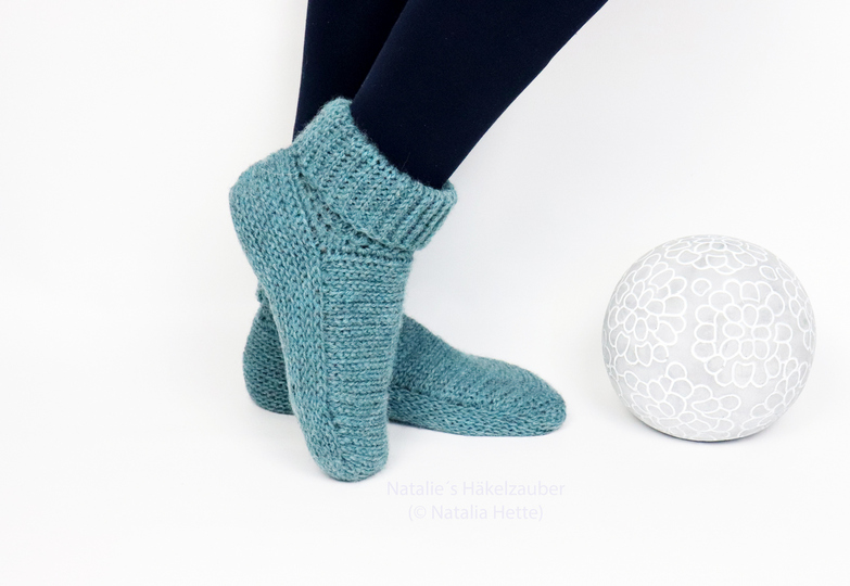 Warm house socks "Calm" (size 35-46, knitted look)