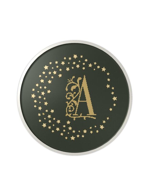 Stars, monogram A, cross stitch pattern
