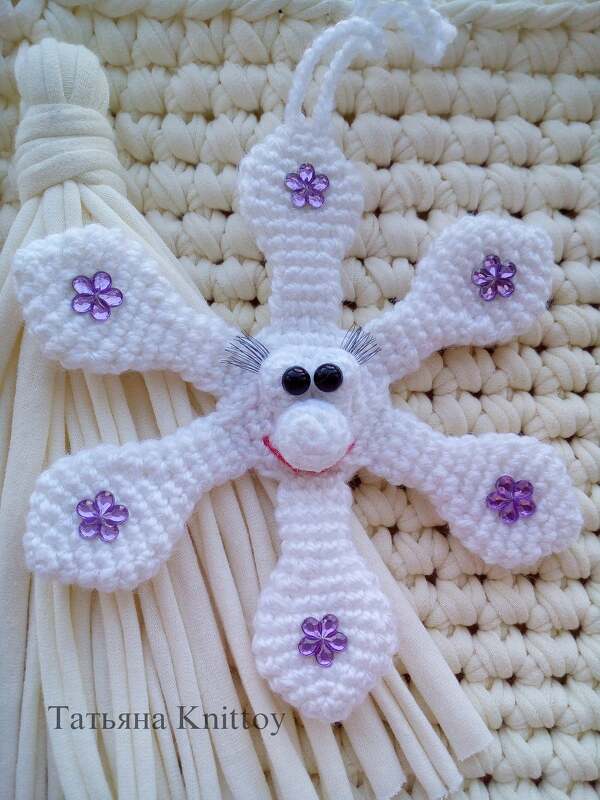 276DE Häkelanleitung Schneeflöckchen - Amigurumi PDF Knittoy CP - Bild 5