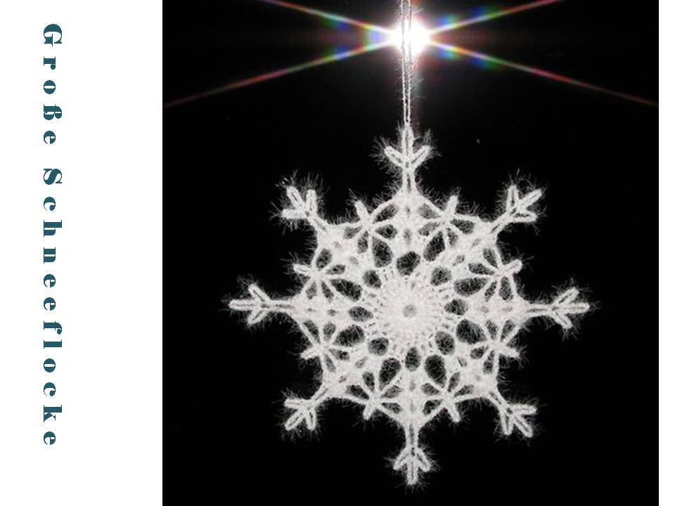 Anleitung große Schneeflocke