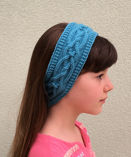Pattern Rosi Headband with entwined celtic cable