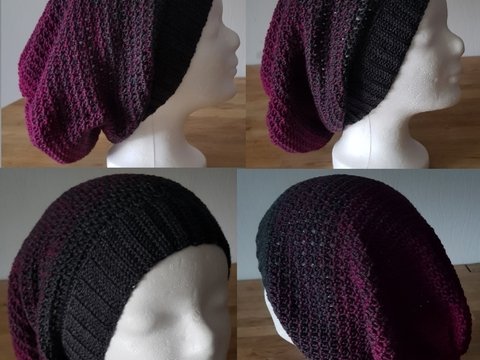 Häkelanleitung Beanie "Dark Berry"