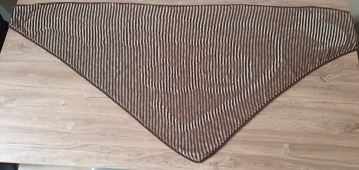 Hund und Katze, Schattenstricken, Illusionsstricken, Motivtuch