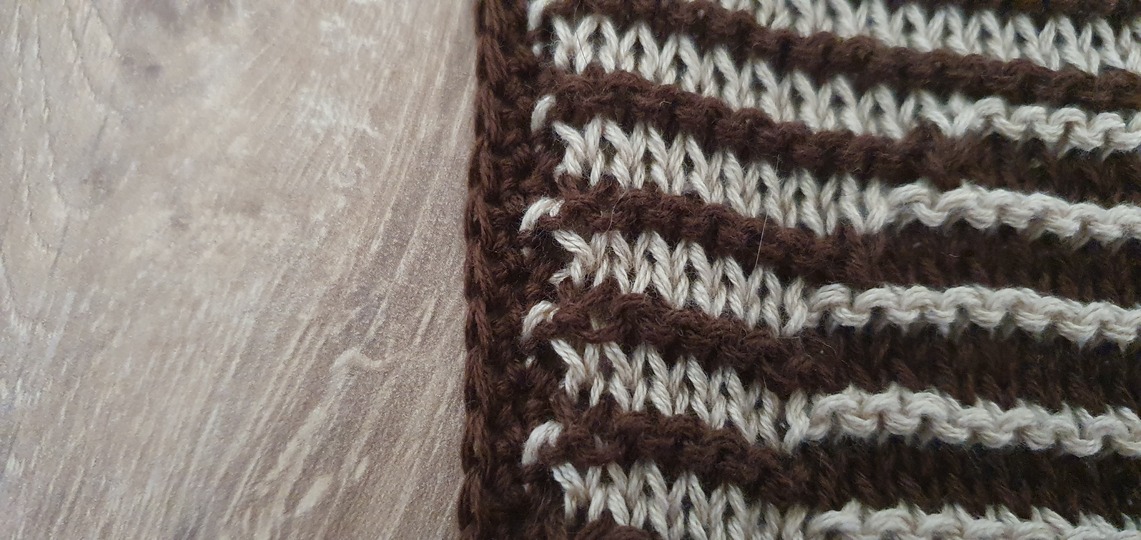 Hund und Katze, Schattenstricken, Illusionsstricken, Motivtuch