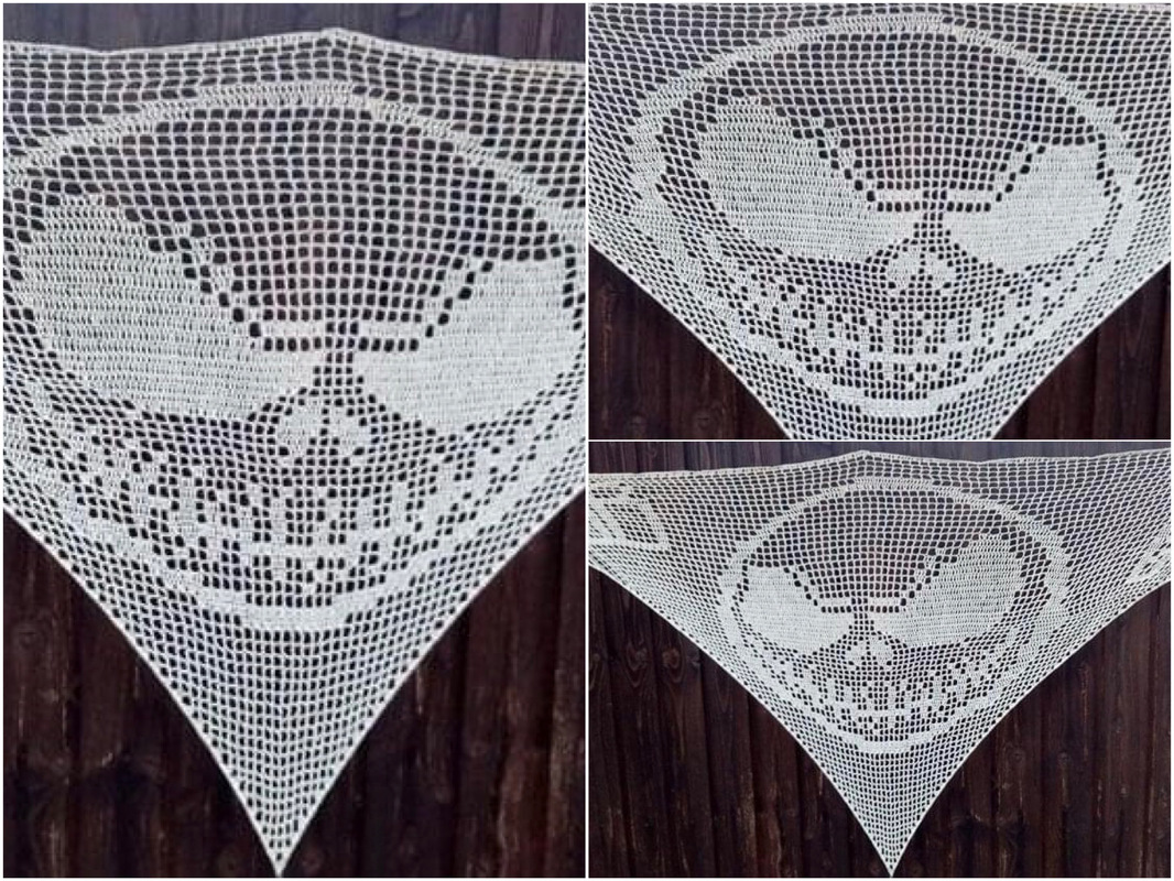 Häkelanleitung - Motivtuch "Skullington"