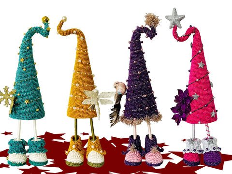 Bäumchen mit Schuhen Häkelanleitung Amigurumi