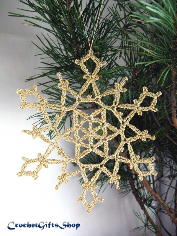 Crochet Pattern Christmas Snowflake Ornaments (5) - Image 2