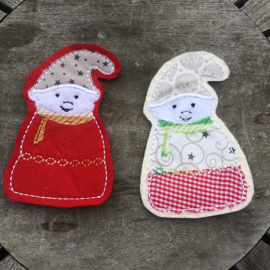 Wichtel Zwerg Stickdatei ITH 10x10 Weihnachtsdekoration