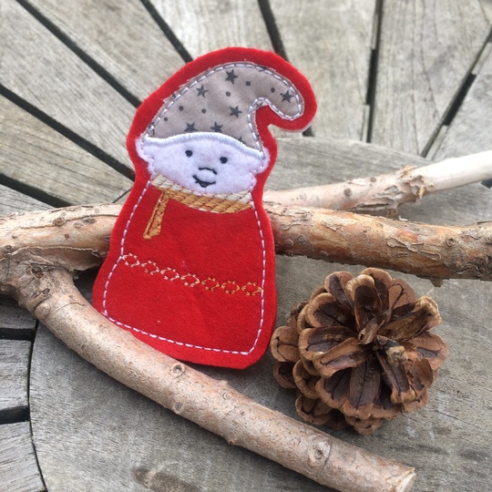 Wichtel Zwerg Stickdatei ITH 10x10 Weihnachtsdekoration