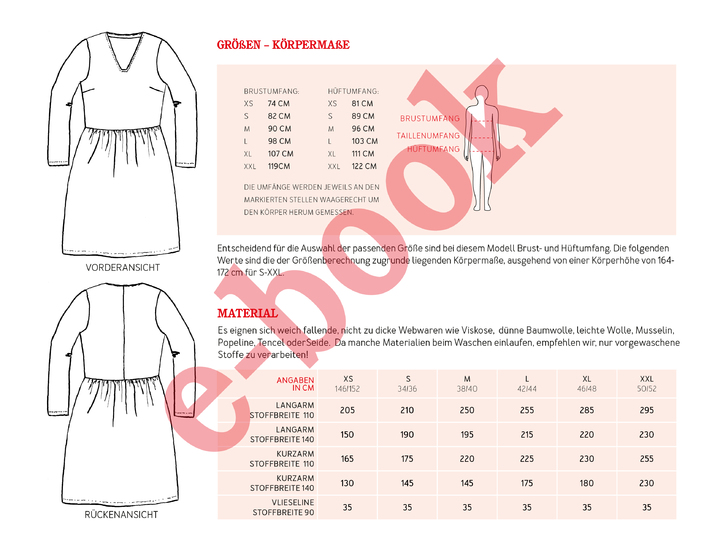 FRAU MARY - Kleid mit V-Ausschnitt