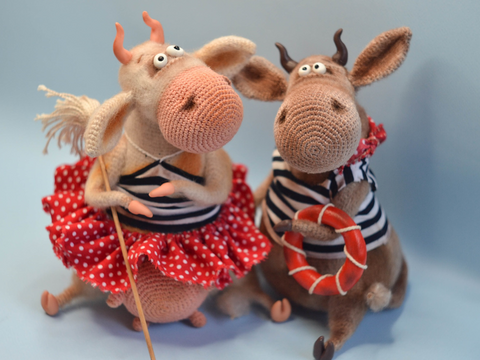 287DE Häkelanleitung Amigurumi Kuh und Bulle - PDF Ogol CP