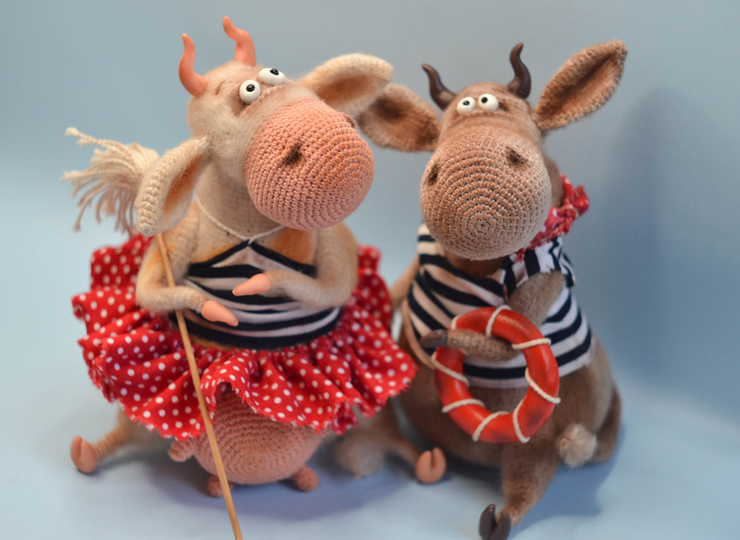 287DE Häkelanleitung Amigurumi Kuh und Bulle - PDF Ogol CP