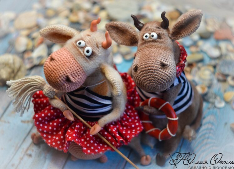 287DE Häkelanleitung Amigurumi Kuh und Bulle - PDF Ogol CP