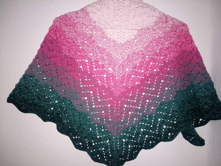 Tuch Melody häkeln Häkeltuch Dreickstuch Schultertuch