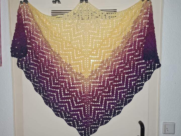 Tuch Melody häkeln Häkeltuch Dreickstuch Schultertuch