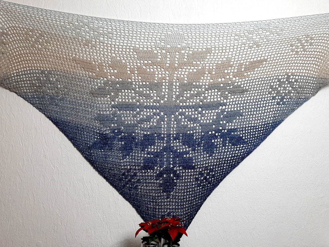 Motivtuch, Dreieckstuch, "Schneekönigin" - Bild 5