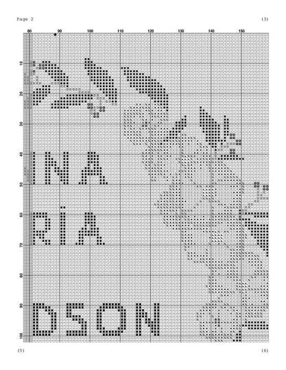 Baby birth announcement, cross stitch