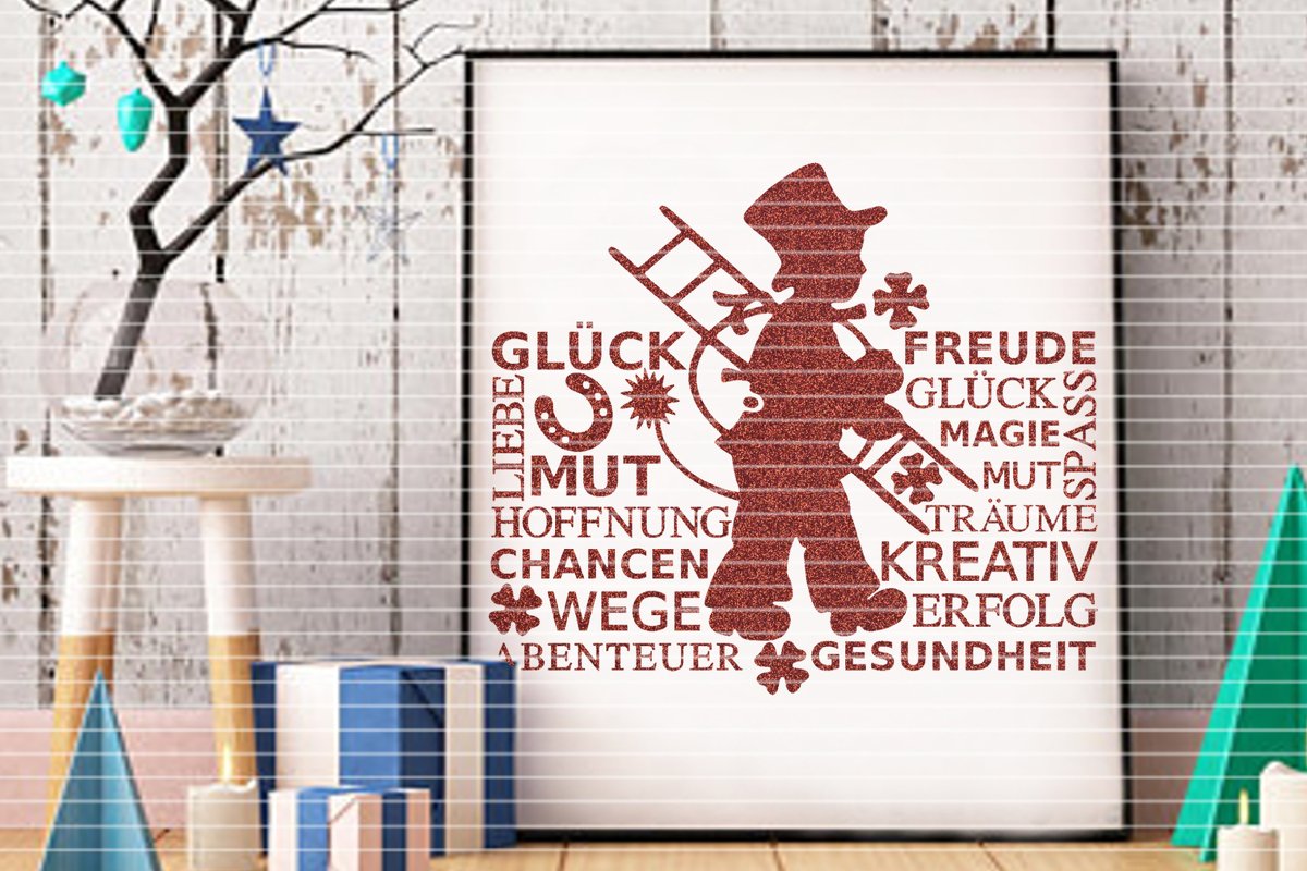Kaminfeger mit Text Plotterdatei SVG DXF FCM - Bild 5