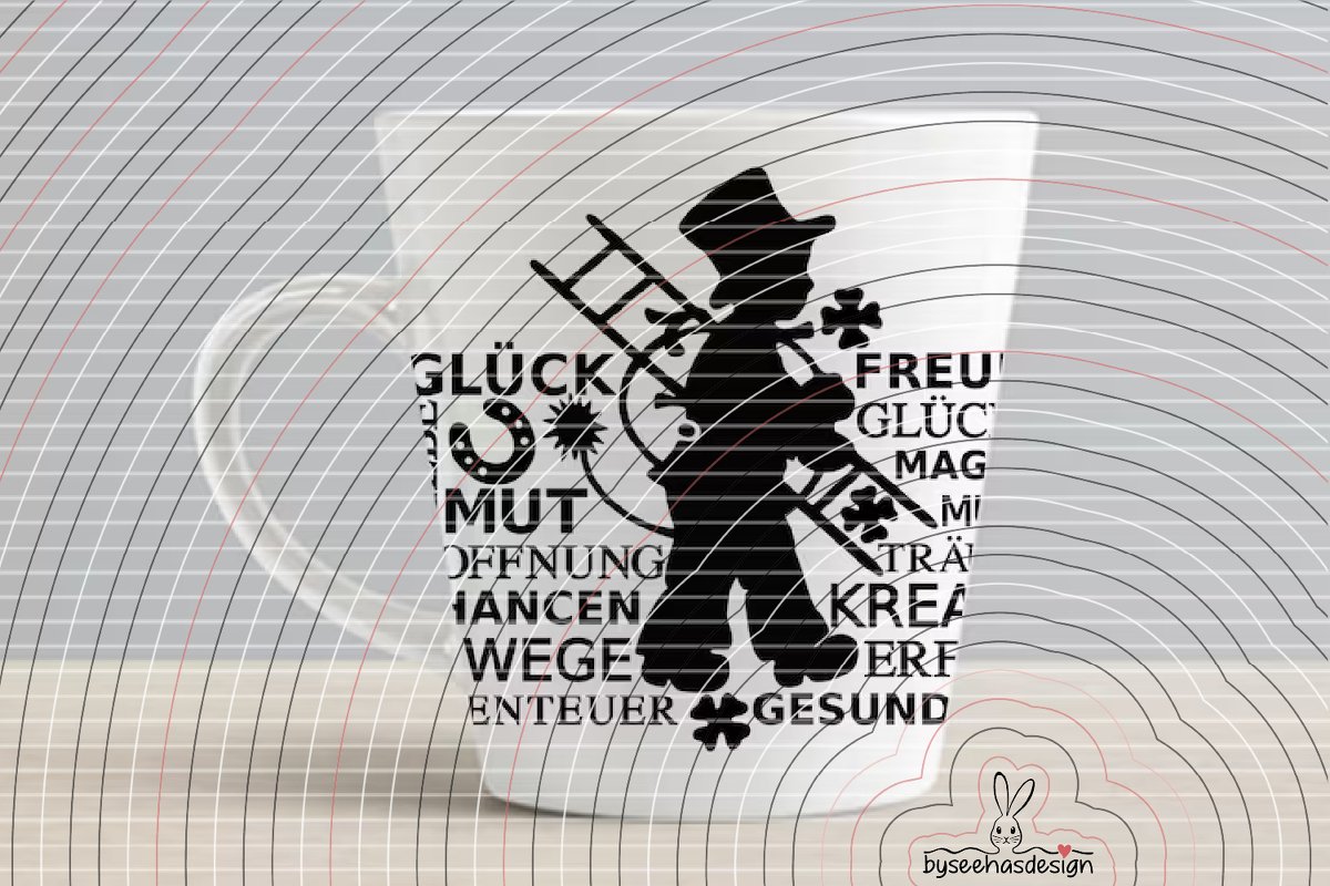 Kaminfeger mit Text Plotterdatei SVG DXF - Bild 8