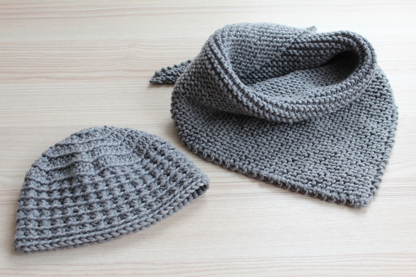 „Roman&Julia“ Babymütze & Dreiecktuch PDF-Anleitung