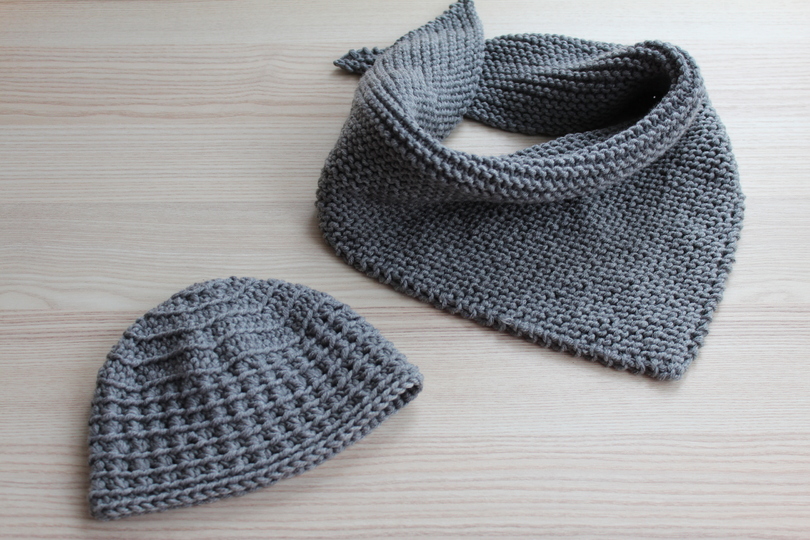 „Roman&Julia“ Babymütze & Dreiecktuch PDF-Anleitung