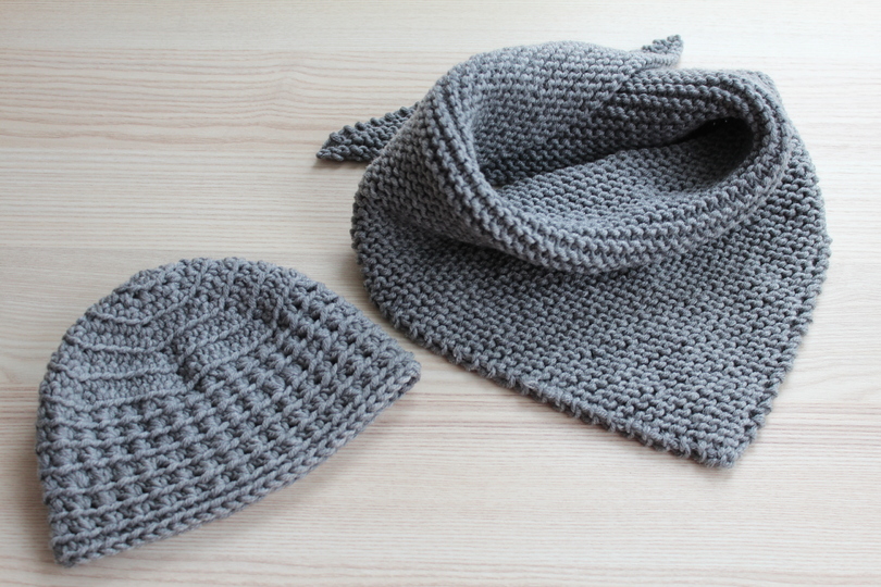 „Roman&Julia“ Babymütze & Dreiecktuch PDF-Anleitung