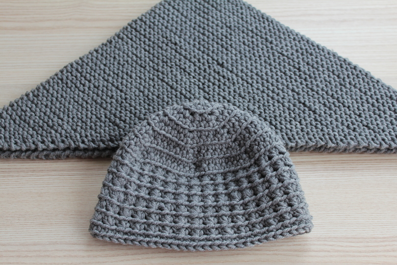 „Roman&Julia“ Babymütze & Dreiecktuch PDF-Anleitung